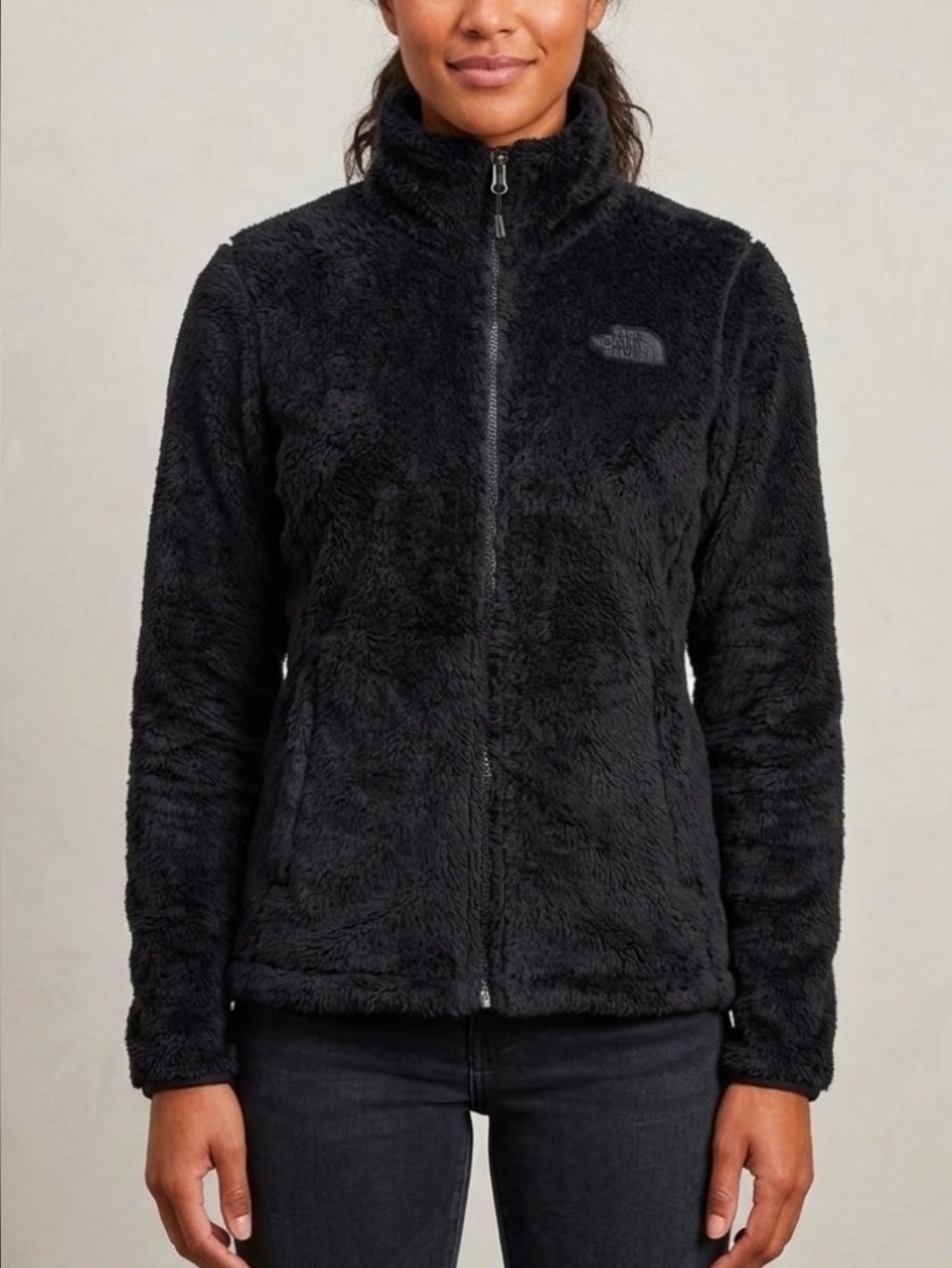 The North Face Women's Black Teddy Fleece Full-Zip Jacket